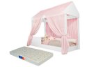 Ver imagem 2 de Cama Montessoriana Infantil Infantil Montessoriana Crystal com Colchão e Voal Rosa