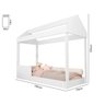 Cama Montessoriana Infantil Infantil Montessoriana Crystal com Colchão e Voal Rosa - 3