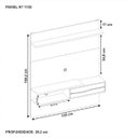 Ver imagem 3 de Painel para Tv 55 Polegadas 1,35m Off White / Freijó Trend