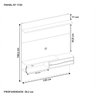Painel para TV 55 Polegadas 1,35M Off White / Freijó Trend - 3