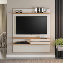 Painel para TV 55 Polegadas 1,35M Off White / Freijó Trend - 6