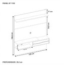 Ver imagem 3 de Painel para TV 55 Polegadas 1,35m Off White / Freijó Trend