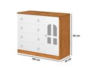 Ver imagem 3 de Cômoda Al 4 Gavetas e 1 Porta com Detalhes em Acrílico e Prateleira Interna Cor Branco/nature Ja