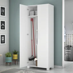 Armário Multiuso Notável Nt4015 Lavanderia 2 Portas Branco Brilho New - 1 Armário Multiuso Notável Nt4015 Lavanderia 2 Portas Branco Brilho New - 1
