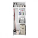 Ver imagem 3 de Armário Multiuso Notável Nt4015 Lavanderia 2 Portas Branco Brilho New