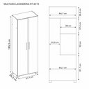 Ver imagem 7 de Armário Multiuso Notável Nt4015 Lavanderia 2 Portas Branco Brilho New