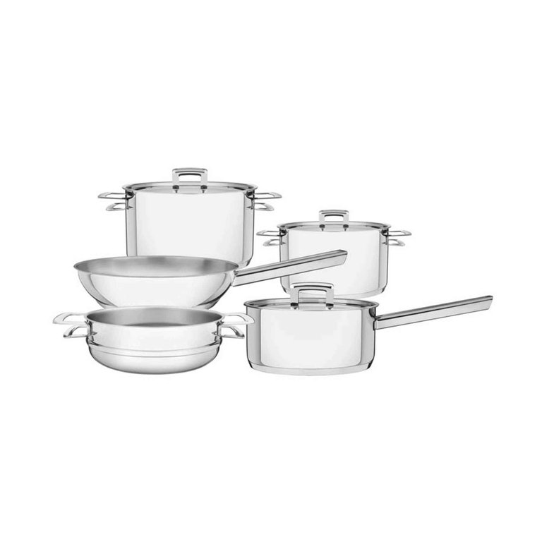 Jogo de Panelas Tramontina Brava em Aço Inox Fundo Triplo com Tampa Plana 5 Peças Tramontina Jogo de Panelas Tramontina Brava em Aço Inox Fundo Triplo com Tampa Plana 5 Peças Tramontina
