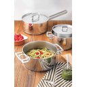 Ver imagem 2 de Jogo de Panelas Tramontina Brava em Aço Inox Fundo Triplo com Tampa Plana 5 Peças Tramontina