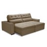 Sofa Retratil Reclinavel 2 Lugares 2,70 Vitória Veludo Capuccino Lansofbr - 4