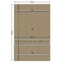 Ver imagem 3 de Painel para Tv até 47 Polegadas Malu 2 Prateleiras Preto Fosco - Pnr Móveis