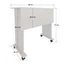 Ver imagem 4 de Mesa Escrivaninha Dobrável com Rodízio Branco Wood - Pnr Móveis