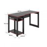 Mesa Gamer Wood Ideal para 3 Monitores Preto/vermelho - Pnr Móveis - 4