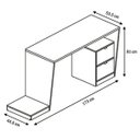 Ver imagem 3 de Mesa Gamer Infinity para 2 Monitores com 2 Gavetas Preto - Pnr Móveis