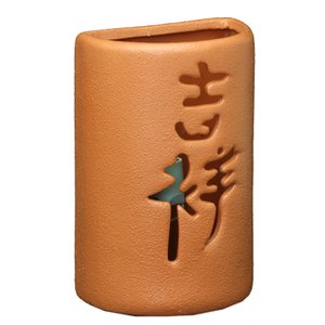 Arandela Artesanal Retrô Cerâmica Chinesa Cor Telha