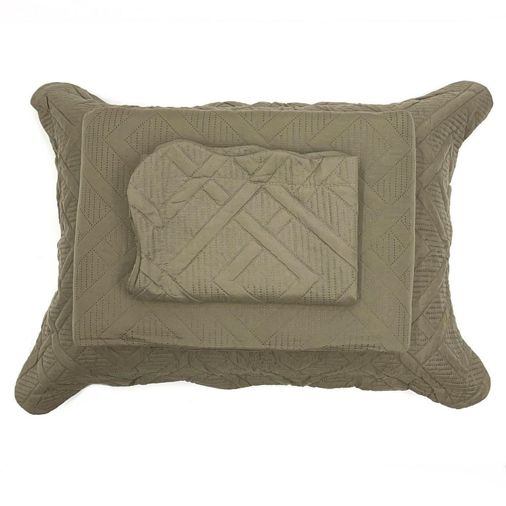 COLCHA HABITAT QUEEN 240X260 BARCELONA 3D UN Marrom MadeiraMadeira