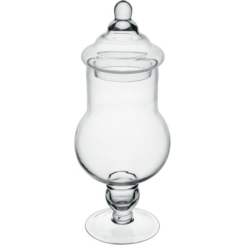 Bomboniere Baleiro Potiche Redondo Home&co Tampa Vidro 43x17x17cm