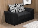 Ver imagem 2 de Sofá 2 e 3 Lugares Preto com Floral 601/37 Porto