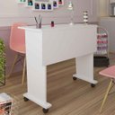 Ver imagem 1 de Mesa de Manicure Diamante Dobrável com Rodízio Branco - Pnr Móveis