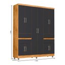 Ver imagem 3 de Guarda Roupa Casal Ambiente Exellence 2230 Freijó Carbono - Araplac