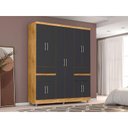 Ver imagem 1 de Guarda Roupa Casal Ambiente Exellence 2230 Freijó Carbono - Araplac