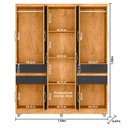 Ver imagem 4 de Guarda Roupa Casal Ambiente Exellence 2230 Freijó Carbono - Araplac