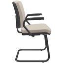 Ver imagem 6 de Cadeira de Escritório Fixa Executiva Office Preto Slim Baixa Flexi P03 Vinil Bege - Lyam