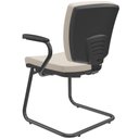 Ver imagem 7 de Cadeira de Escritório Fixa Executiva Office Preto Slim Baixa Flexi P03 Vinil Bege - Lyam