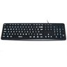 Teclado Braille Ampliado Baixa Visão Adaptado em Alto Contraste Teclas Pretas Letras Brancas - 1