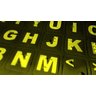 Teclado Braille Ampliado Baixa Visão Adaptado em Alto Contraste Teclas Pretas Letras Amarelas - 2