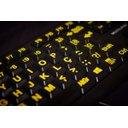 Ver imagem 4 de Teclado Braille Ampliado Baixa Visão Adaptado em Alto Contraste Teclas Pretas Letras Amarelas