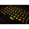 Teclado Braille Ampliado Baixa Visão Adaptado em Alto Contraste Teclas Pretas Letras Amarelas - 5