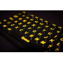 Ver imagem 5 de Teclado Braille Ampliado Baixa Visão Adaptado em Alto Contraste Teclas Pretas Letras Amarelas