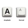 Teclado Braille Ampliado Baixa Visão Adaptado em Alto Contraste Teclas Brancas Letras Pretas - 6
