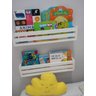 Estande de Livro Infantil Livreiro Organizador de Parede Nicho Mdf Branco Porta Brinquedos Kit 2 Un - 4