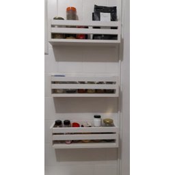 estande de livro infantil livreiro organizador de parede nicho mdf branco porta brinquedos kit 2 un - 2
