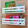 estande de livro infantil livreiro organizador de parede nicho mdf branco porta brinquedos kit 2 un - 4
