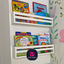 Ver imagem 3 de Estande de Livro Infantil Livreiro Organizador de Parede Nicho MDF Branco Porta Brinquedos Kit 2 un