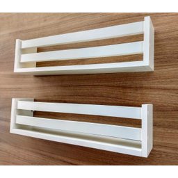 estande de livro infantil livreiro organizador de parede nicho mdf branco porta brinquedos kit 2 un - 7