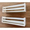 estande de livro infantil livreiro organizador de parede nicho mdf branco porta brinquedos kit 2 un - 7