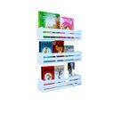 Ver imagem 1 de Kit 3 Prateleiras de Livros e Revistas Estante Nicho Organizador de Brinquedos MDF 55 cm