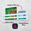 Ver imagem 2 de Kit 3 Prateleiras de Livros e Revistas Estante Nicho Organizador de Brinquedos MDF 55 cm