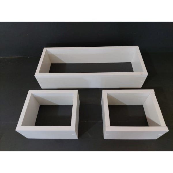 Nicho Cubo Branco Kit Com 3 Peças 100% Mdf 15mm - 3