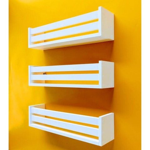 Prateleira MDF para Organizar Livros Infantis Nicho de Parede Porta Brinquedos 3un 55 cm
