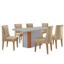 Ver imagem 2 de Mesa Jantar Isadora 180cm 6 Cadeiras Isadora Moderna Mobília Turim 07/off White/naturale