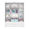 Guarda-Roupa 4 Gavetas MDF Provence New Guarda-Roupa Infantil - Branco - 4