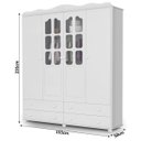 Ver imagem 3 de Guarda-Roupa 4 Gavetas MDF Provence New Guarda-Roupa Infantil - Branco