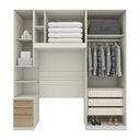 Ver imagem 4 de Guarda-roupa Modulado 224cm Solteiro 5 Portas 6 Gavetas Seletto Henn - Areia/jequitibá