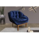 Ver imagem 1 de Poltrona Decorativa Confort Veludo AZUL MARINHO SKY MOBILE