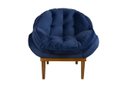 Ver imagem 2 de Poltrona Decorativa Confort Veludo AZUL MARINHO SKY MOBILE