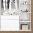Ver imagem 6 de Cômoda Infantil 4 Gavetas com Sapateira + Guarda-Roupa 4 Portas Afetto:Amêndoa/Branco